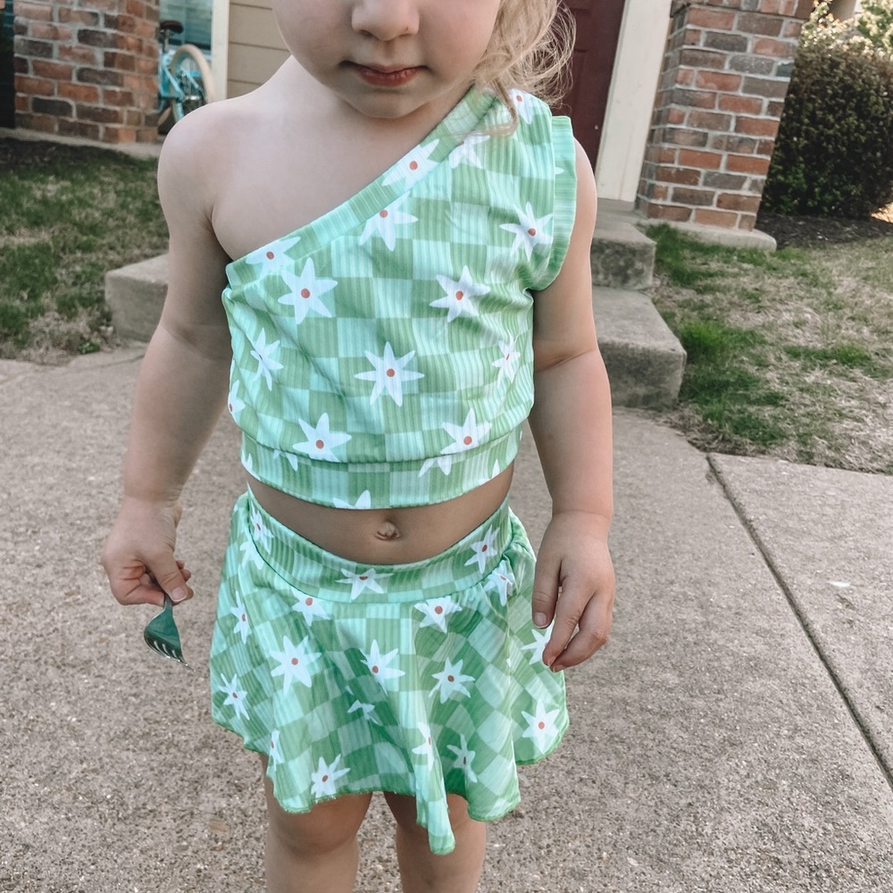 Toddler two piece set skirted bummie